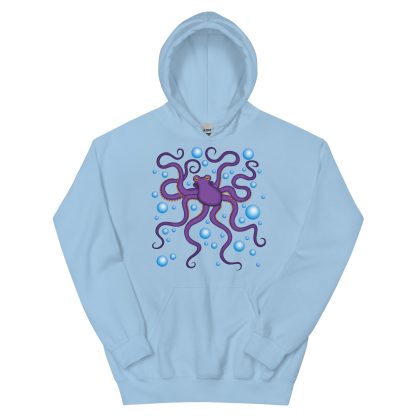CAVIS Purple Octopus Hoodie, Funny Nautical Cephalopod Long-Sleeve Sweatshirt - Image 15