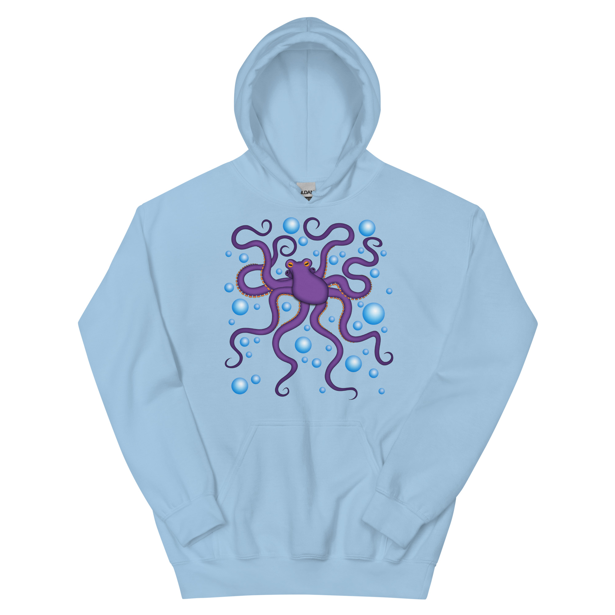 CAVIS Purple Octopus Hoodie, Funny Nautical Cephalopod Long-Sleeve Sweatshirt - Image 15