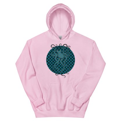 CAVIS Checkered Octopus Camouflage Unisex Hoodie, Underwater Retro 80's Nautical Hooded Sweatshirt - Image 14