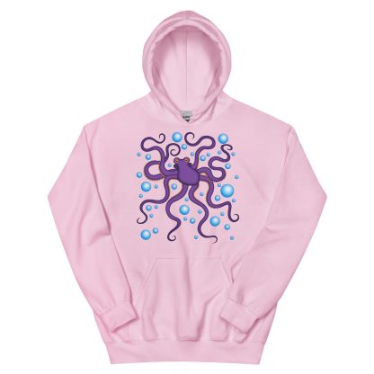 CAVIS Purple Octopus Hoodie, Funny Nautical Cephalopod Long-Sleeve Sweatshirt - Image 17