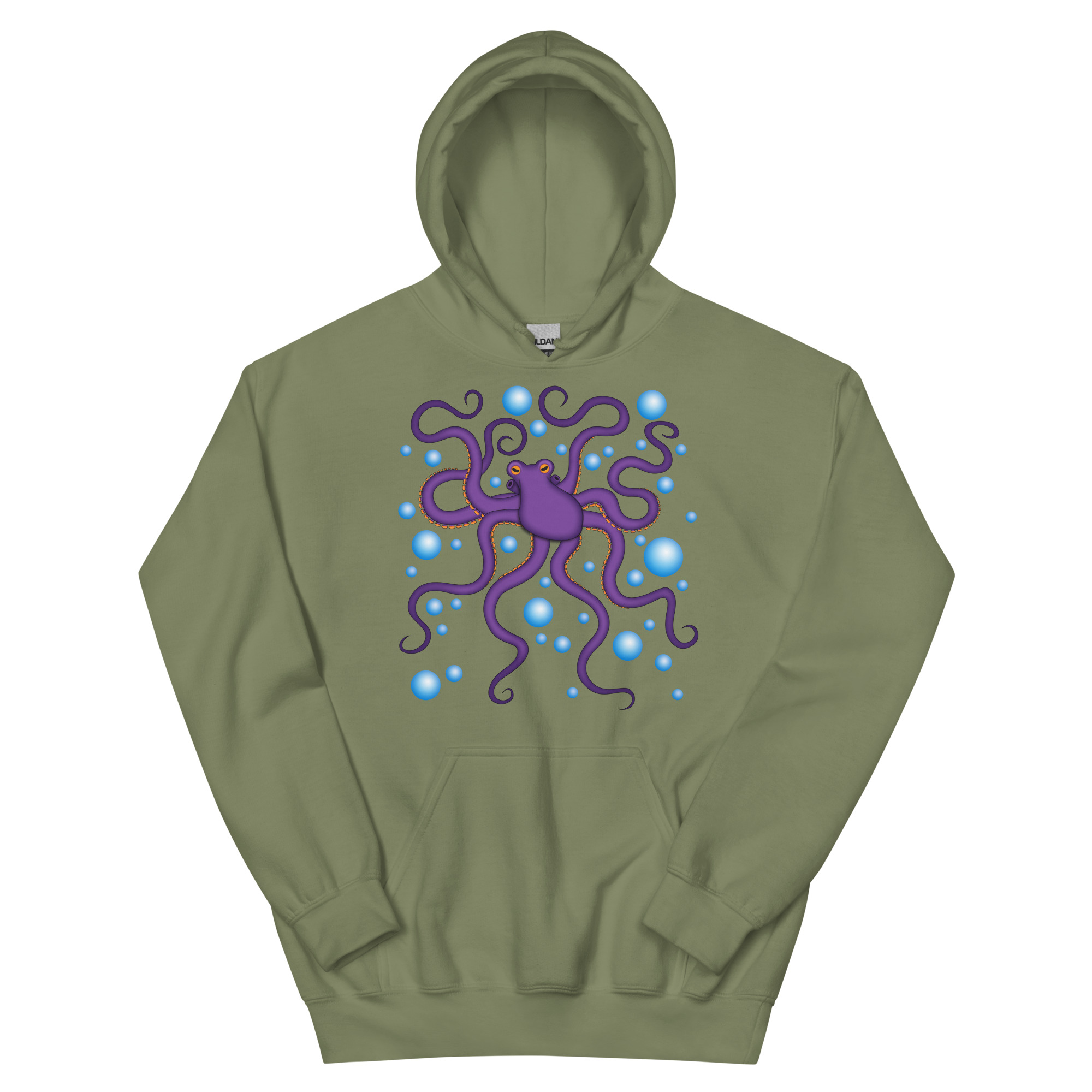 CAVIS Purple Octopus Hoodie, Funny Nautical Cephalopod Long-Sleeve Sweatshirt - Image 14