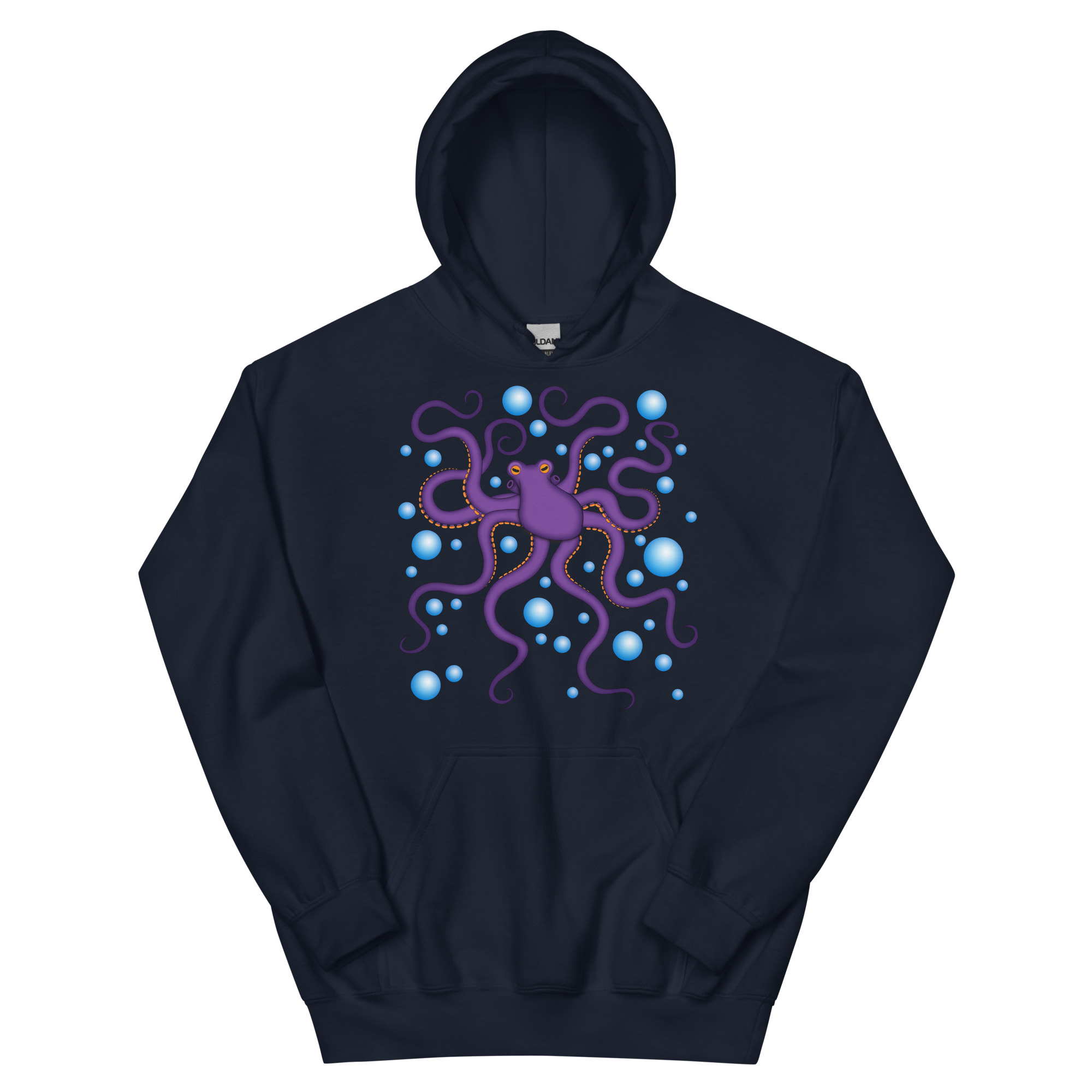 CAVIS Purple Octopus Hoodie, Funny Nautical Cephalopod Long-Sleeve Sweatshirt - Image 8