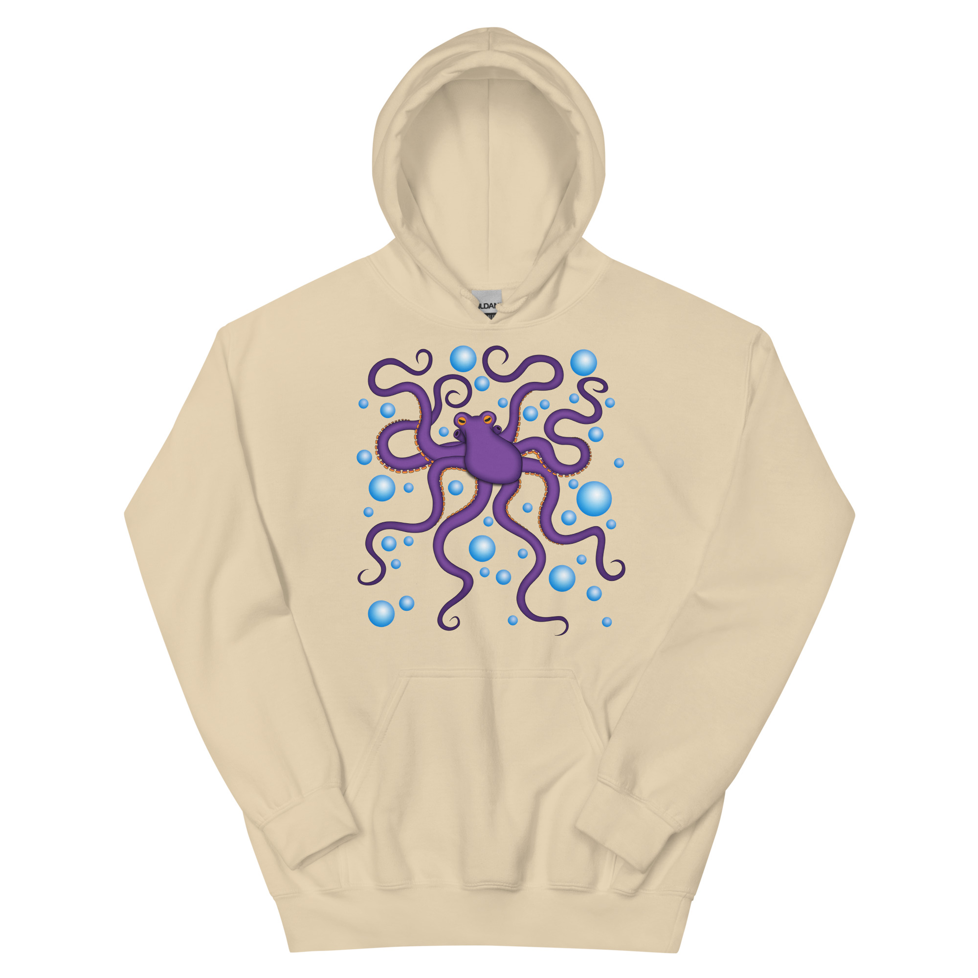 CAVIS Purple Octopus Hoodie, Funny Nautical Cephalopod Long-Sleeve Sweatshirt - Image 16